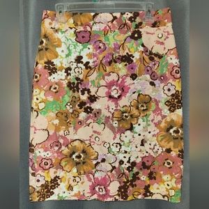 J Crew cotton Floral skirt. Size 6